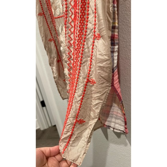 JOHNNY WAS 3J WORKSHOP Embroidered Short Sleeve Kai Scarf Tunic - Picture 5 of 5